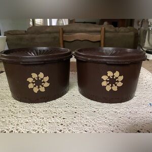 2 Vintage Tupperware Canisters